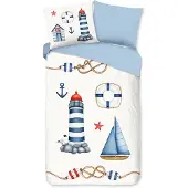 Pure Kinder Dekbedovertrek Microvezel Maritime - blue 140x200/220cm