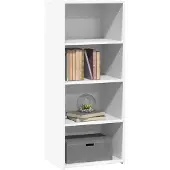 vidaXL Hoge kast 50x41x124 cm bewerkt hout wit