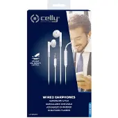 Celly UP300WH, Kabel, Gesprekken/muziek, Koptelefoon met microfoon, Wit