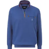 Babista Regular Fit Half-Zip Sweater koningsblauw, Effen