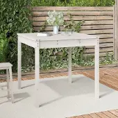 vidaXL Tuintafel 82,5x82,5x76 cm massief grenenhout wit