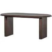 Vtwonen Ellips Eetkamertafel - Mango Hout - Walnoot - 75x180x90