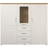 Trendteam Dressoir 3 deuren waarvan één met gehard glas, 3 laden l159 cm shade