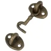 ODShop Deurhaak en vanger 40 mm messing brons