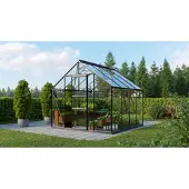 Pergart Tuinkas Meridian 1 6700 - Veiligheidsglas 3 Mm - Zwart - 257x258x232 Cm