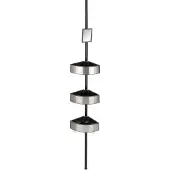 Wenko telescopisch doucherek premium big black RVS/zwart
