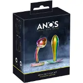 ANOS Metal Rainbow - metalen anale plugset (2-delig)