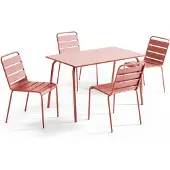 Oviala - tuinset met tafel en 4 kleistoelen - Palavas
