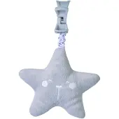 Saro hangfiguur met geluid Ster 21 cm polyester grijs