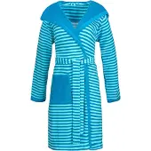 Esprit Badjas Women Striped Hoody Turquoise-XL