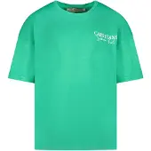Cars T-shirt groen Meisjes Katoen Ronde hals Backprint - maat 116