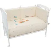 Bimbidreams Kenia Quilt Rev.+bumper 60x120 Cm Beige Kinderen