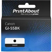 PrintAbout Inktcartridge GI-55BK Zwart geschikt voor Canon
