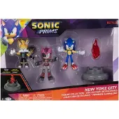 Sonic The Hedgehog Sonic Prime 2.5" Figure Multipack met Sonic Tails Nine & The Prism Shard met displayvoet!
