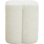 Light & Living Poef 38x38x45 cm NALANI bouclé crème (Beige, 38x45x38cm)