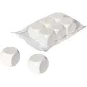 HOT Games Dobbelsteen 30 mm - Onbedrukt Wit (6 stuks)