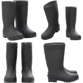 vidaXL Regenlaarzen maat 38 PVC zwart