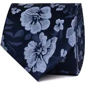 Tresanti | EMAIRO | Zijden stropdas met bloemen | Navy
