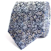 Tresanti | EMILE | Zijden stropdas bloemen | Blauw