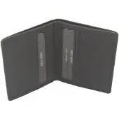 Oi zwart leren pasjesmapje met ruimte voor biljetten / creditcard houder anti skim / plat portemonneetje zonder muntgeld vak / veilig mapje voor pasjes / RFID SAFE / zwart leer / 195