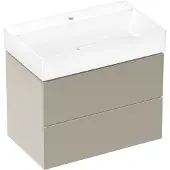 Hansgrohe Xevolos E wastafel, zonder overloop, 800x480mm, SmartClean, ongepolijst, met kabelwaste, 61096450