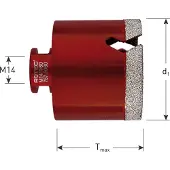 Rotec Diamantboorkroon | PREMIUM | M14-opname | Ø82x45 - 757.5082