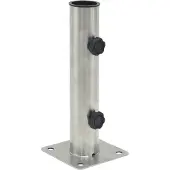 vidaXL Parasolstandaard voor masten met een diameter van 38/48 mm, zilverkleurig, staal