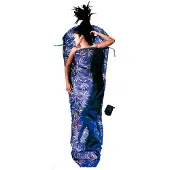 Cocoon - MummyLiner Silk - Reisslaapzak 241 x 90/56 cm, blauw/grijs/zwart