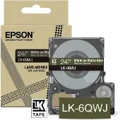 Epson LabelWorks LK-6QWJ - Wit op mat khaki - rol (2,4 cm x 8 m) 1 cassette(s) hangende doos - bandcassette - voor LabelWorks LW-C610