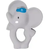 Tikiri bijtknuffel Alvin de olifant grijs/blauw 11 cm