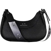 Armani Exchange Schoudertas 'HOBO' zwart / zilver