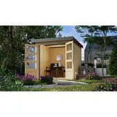 Karibu Gartenhaus Hybridhuis Metalen Jupiter 2, onbehandeld, afmetingen 209x213x208,5 cm
