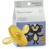 Natursutten rubberen fopspeen - 6-12 maanden - Rond Schild - Anatomische Tuit