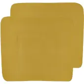 Meyco Baby Uni aankleedkussenhoes - 2-pack - honey gold - 85x75cm