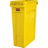 Rubbermaid Kringloopverzamelaar SLIM JIM, Vuilnisbak, Geel