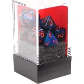 Chessex Gemini Mini-Polyhedral Black-Grey/green Dobbelsteen Set (7 stuks)