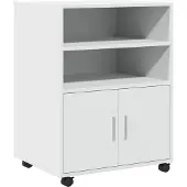 vidaXL Rolkast 60x48x81 cm bewerkt hout wit