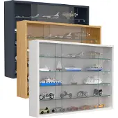 VCM Houten glazen opknoping vitrinekast Muur vitrinekast Collectible decoratieve verzamelaar vitrinekast Drivalo L