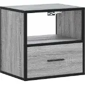 vidaXL Nachtkastje wandgemonteerd 40x31x39,5cm grijs sonoma eikenkleur