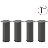 vidaXL Salontafelpoten 4 st 30-32 cm staal antraciet