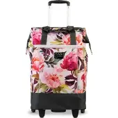 Punta Wheel Trolley Shopper Big Wheel Flowers Roze
