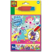 SES Creative - Fantasie Kleurboek - Kleuren met water - - OneSize - Kleurboeken