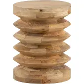 Wohnling Bijzettafel mangohout bruin 35x35 cm