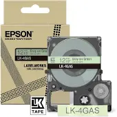 Epson Inktpatroon Epson LK-4GAS voor LabelWorks LW-C410 en LW-C610 Grijs op groen