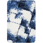 Dutch House Cannes Badmat 60x90cm blauw blauw Microfiber Badkamermat
