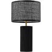 LINDBY Tafellamp Sorscha, zwart, Woon-/ Eetkamer, Glas, Modern, Tafellamp