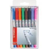 Stabilo OHPen universal 852/8 Overheadmarker Fijn Viltstift 0,7 mm Kleurenassortiment 8 Stuks