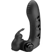 Pretty Love Vance - vinger vibrator met clitorisstimulator - zwart
