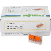 Wago Lasklem Hersluitbaar 5-voudig 0,2 - 4,0 Mm² Oranje 25 Stuks