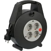Brennenstuhl Vario Line kabelbox 4-weg/minikabelhaspel, 15 m kabel